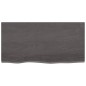 vidaXL Tablero mesa madera roble tratada gris oscuro 80x40x(2-4) cm