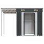 vidaXL Cobertizo jardín tejado largo acero antracita 277x110,5x181 cm vidaXL Cobertizo jardín tejado largo acero antracita 277x110,5x181 cm