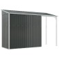 vidaXL Cobertizo jardín tejado largo acero antracita 277x110,5x181 cm vidaXL Cobertizo jardín tejado largo acero antracita 277x110,5x181 cm
