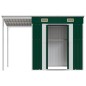vidaXL Cobertizo jardín tejado alargado acero verde 277x110,5x181 cm vidaXL Cobertizo jardín tejado alargado acero verde 277x110,5x181 cm