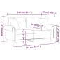 vidaXL Sofá de 2 plazas con cojines cuero sintético gris 140 cm vidaXL Sofá de 2 plazas con cojines cuero sintético gris 140 cm
