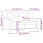 vidaXL Sofá de 2 plazas con cojines tela microfibra gris claro 120 cm vidaXL Sofá de 2 plazas con cojines tela microfibra gris claro 120 cm