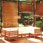 vidaXL Muebles de jardín 6 pzas y cojines madera de pino marrón miel vidaXL Muebles de jardín 6 pzas y cojines madera de pino marrón miel