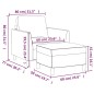 vidaXL Sillón con taburete cuero sintético negro 60 cm vidaXL Sillón con taburete cuero sintético negro 60 cm