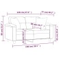 vidaXL Sofá de 2 plazas con cojines cuero sintético gris 120 cm vidaXL Sofá de 2 plazas con cojines cuero sintético gris 120 cm