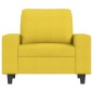 vidaXL Sillón con taburete tela amarillo claro 60 cm vidaXL Sillón con taburete tela amarillo claro 60 cm