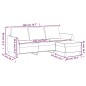 vidaXL Sofá de 3 plazas con taburete cuero sintético negro 180 cm vidaXL Sofá de 3 plazas con taburete cuero sintético negro 180 cm