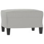 vidaXL Sillón con taburete tela de microfibra gris claro 60 cm vidaXL Sillón con taburete tela de microfibra gris claro 60 cm