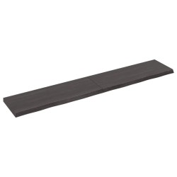 vidaXL Encimera baño madera maciza tratada gris oscuro 160x30x(2-4) cm