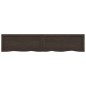 vidaXL Encimera baño madera maciza tratada gris oscuro 140x30x(2-6) cm vidaXL Encimera baño madera maciza tratada gris oscuro 140x30x(2-6) cm