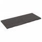 vidaXL Encimera baño madera maciza tratada gris oscuro 120x50x(2-4) cm