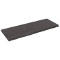 vidaXL Encimera baño madera maciza tratada gris oscuro 160x60x(2-6) cm