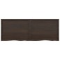 vidaXL Encimera baño madera maciza tratada gris oscuro 160x60x(2-6) cm