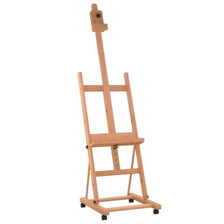 vidaXL Caballete de pintura madera maciza de haya 55x53,5x178 cm