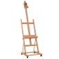 vidaXL Caballete de pintura madera maciza de haya 55x53,5x178 cm