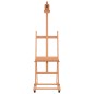 vidaXL Caballete de pintura madera maciza de haya 55x53,5x178 cm