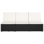 vidaXL Tumbona convertible con cojín de ratán sintético negro vidaXL Tumbona convertible con cojín de ratán sintético negro