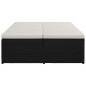 vidaXL Tumbona convertible con cojín de ratán sintético negro vidaXL Tumbona convertible con cojín de ratán sintético negro
