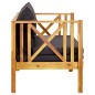 vidaXL Banco jardín 2 plazas con cojines madera maciza acacia 122 cm vidaXL Banco jardín 2 plazas con cojines madera maciza acacia 122 cm