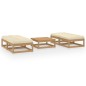 vidaXL Juego de muebles de jardín 5 pzas y cojines madera pino maciza vidaXL Juego de muebles de jardín 5 pzas y cojines madera pino maciza