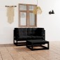 vidaXL Juego de muebles de jardín 3 pzas y cojines madera pino maciza vidaXL Juego de muebles de jardín 3 pzas y cojines madera pino maciza