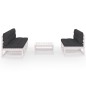 vidaXL Muebles de jardín 6 piezas con cojines de madera de pino maciza vidaXL Muebles de jardín 6 piezas con cojines de madera de pino maciza