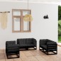vidaXL Juego de muebles de jardín 6 pzas y cojines madera pino maciza vidaXL Juego de muebles de jardín 6 pzas y cojines madera pino maciza