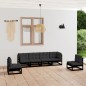 vidaXL Juego de muebles de jardín 6 pzas y cojines madera pino maciza vidaXL Juego de muebles de jardín 6 pzas y cojines madera pino maciza