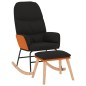 vidaXL Silla mecedora con reposapiés tela negro vidaXL Silla mecedora con reposapiés tela negro