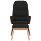 vidaXL Silla mecedora con reposapiés tela negro vidaXL Silla mecedora con reposapiés tela negro