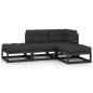 vidaXL Juego de muebles de jardín 4 pzas y cojines madera pino maciza vidaXL Juego de muebles de jardín 4 pzas y cojines madera pino maciza