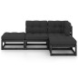 vidaXL Juego de muebles de jardín 4 pzas y cojines madera pino maciza vidaXL Juego de muebles de jardín 4 pzas y cojines madera pino maciza