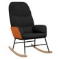 vidaXL Silla mecedora con reposapiés tela negro vidaXL Silla mecedora con reposapiés tela negro