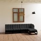 vidaXL Juego de muebles de jardín 5 pzas y cojines madera pino maciza vidaXL Juego de muebles de jardín 5 pzas y cojines madera pino maciza