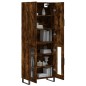 vidaXL Aparador alto madera contrachapada roble ahumado 69,5x34x180 cm vidaXL Aparador alto madera contrachapada roble ahumado 69,5x34x180 cm