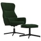 vidaXL Sillón de relax con reposapiés terciopelo verde oscuro vidaXL Sillón de relax con reposapiés terciopelo verde oscuro