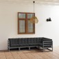 vidaXL Juego de muebles de jardín 5 pzas y cojines madera pino maciza vidaXL Juego de muebles de jardín 5 pzas y cojines madera pino maciza