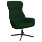 vidaXL Sillón de relax con reposapiés terciopelo verde oscuro vidaXL Sillón de relax con reposapiés terciopelo verde oscuro