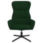 vidaXL Sillón de relax con reposapiés terciopelo verde oscuro vidaXL Sillón de relax con reposapiés terciopelo verde oscuro