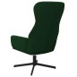 vidaXL Sillón de relax con reposapiés terciopelo verde oscuro vidaXL Sillón de relax con reposapiés terciopelo verde oscuro