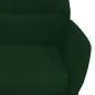 vidaXL Sillón de relax con reposapiés terciopelo verde oscuro vidaXL Sillón de relax con reposapiés terciopelo verde oscuro