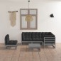 vidaXL Juego de muebles de jardín 6 pzas y cojines madera pino maciza vidaXL Juego de muebles de jardín 6 pzas y cojines madera pino maciza