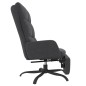 vidaXL Sillón de relax con reposapiés tela gris oscuro