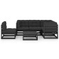 vidaXL Juego de muebles de jardín 6 pzas y cojines madera pino maciza vidaXL Juego de muebles de jardín 6 pzas y cojines madera pino maciza