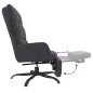 vidaXL Sillón de relax con reposapiés tela gris oscuro