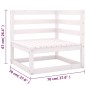 vidaXL Juego de muebles de jardín 10 pzas y cojines madera maciza pino
