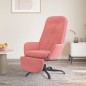 vidaXL Sillón de relax con reposapiés terciopelo rosa vidaXL Sillón de relax con reposapiés terciopelo rosa
