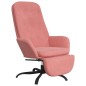 vidaXL Sillón de relax con reposapiés terciopelo rosa vidaXL Sillón de relax con reposapiés terciopelo rosa