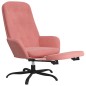 vidaXL Sillón de relax con reposapiés terciopelo rosa vidaXL Sillón de relax con reposapiés terciopelo rosa