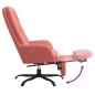 vidaXL Sillón de relax con reposapiés terciopelo rosa vidaXL Sillón de relax con reposapiés terciopelo rosa